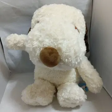 미사용 새상품 스누피 브라운 크림색 봉제 인형 택 포함