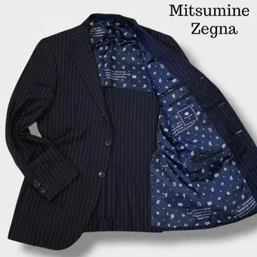 고급 제냐] Mitsumine 테일러드 자켓 A4 스트라이프 3B