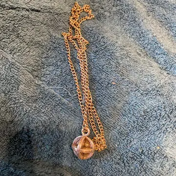 지구본형 메탈 목걸이 골드