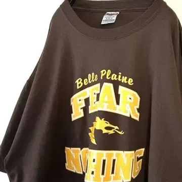 저지 FEAR NOTHING 티셔츠 XL 브라운 브라운 구제 의류
