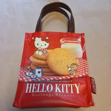 헬로키티 모리나가 마리 비스킷 토트백 미사용 새상품