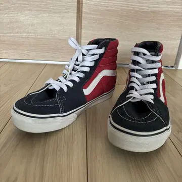 Vans 올드 스쿨 하이컷 블랙/레드