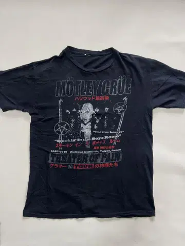 초레어 싱글 스티치 MOTLEY CRUE 투어 티셔츠 머틀리 크루