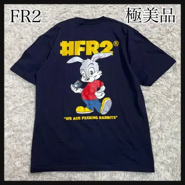 [컨디션 최상] FR2 캐릭터 프린트 티셔츠 네이비