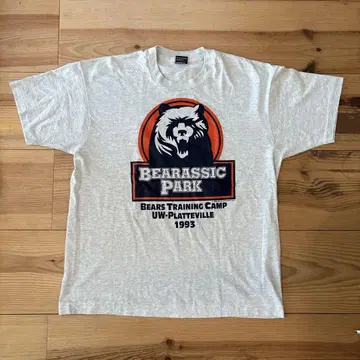 USA제 90's 싱글 스티치 패러디 티셔츠 그레이 XL