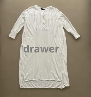 drawer 드로 티셔츠 원피스 화이트
