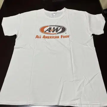 A&W 로고 티셔츠 L 사이즈 화이트