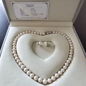 담수 진주 목걸이 및 귀걸이 세트