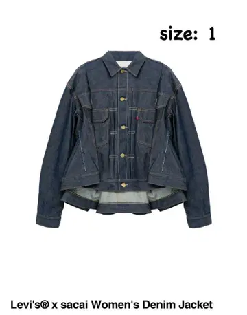 리바이스 x 사카이 여성 데님 재킷 SIZE1