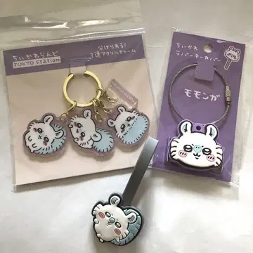 치이카와 모몽가 도쿄 기념품 3줄 아크릴 참 러버 키 커버