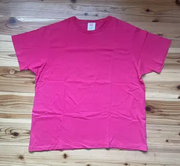90s Hanes USA제 무지 티셔츠 핑크 L 미국 빈티지 의류 박스형