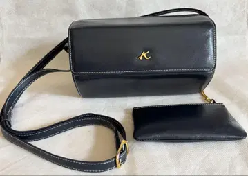Kitamura 키타무라 육각형 숄더백, 미니 파우치 포함, 레어