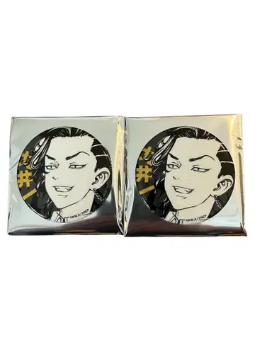 도쿄 리벤저스 마이키 마트 글리터 캔뱃지 구이 이치 2개 세트