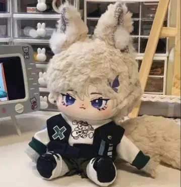 20cm 옷 갈아입기 봉제 인형 본체 + 꼬리 + 귀 무속성 정품