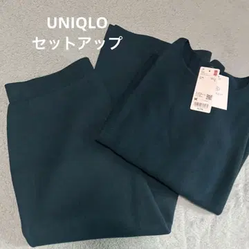 유니클로 UNIQLO 라이트 니트 셋업 상의 M 스커트 L