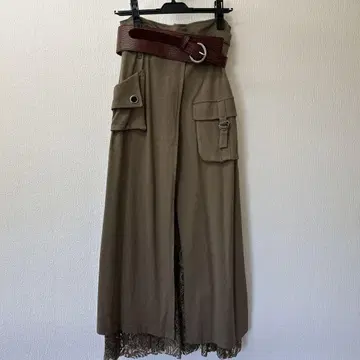 Ameri VINTAGE 벨트 포함 롱 스커트
