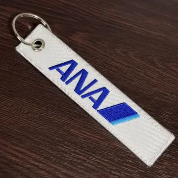 ANA 전일 항공 플라이트 태그 키링 자수 화이트 화이트 새상품