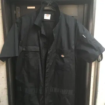 디키즈 블랙 오버롤 반팔