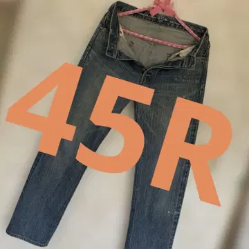 45r G 팬츠 * 데님 진 프리 사이즈 데미지 가공
