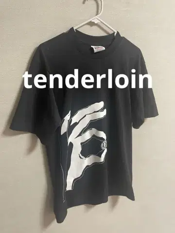 텐더 로인 PRO CLUB 티셔츠 블랙 사이즈 M 핸드