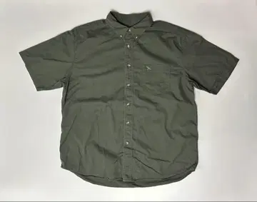Eddie Bauer 카키 반팔 버튼 다운 셔츠 L 사이즈