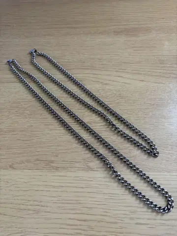 파이팅 티타늄 체인 목걸이 50, 60cm 세트 판매