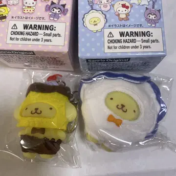 익명 배송 산리오 키링 치비토모 이키모노 스위츠 폼폼푸딩 2개