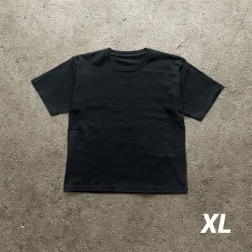 짧은 티셔츠 무지 새상품 크롭 길이 블랙 Y2K 아메카지 XL 블랙