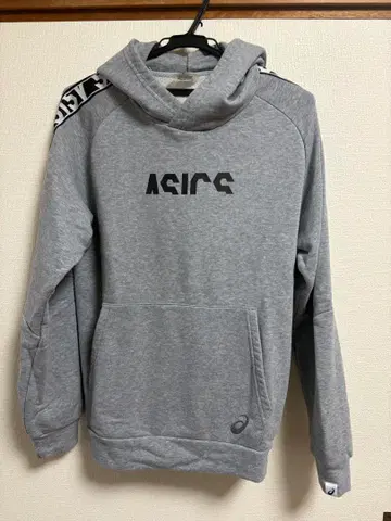 ASICS 그레이 후드티