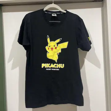 피카츄 티셔츠 블랙 포켓몬 포켓몬스터