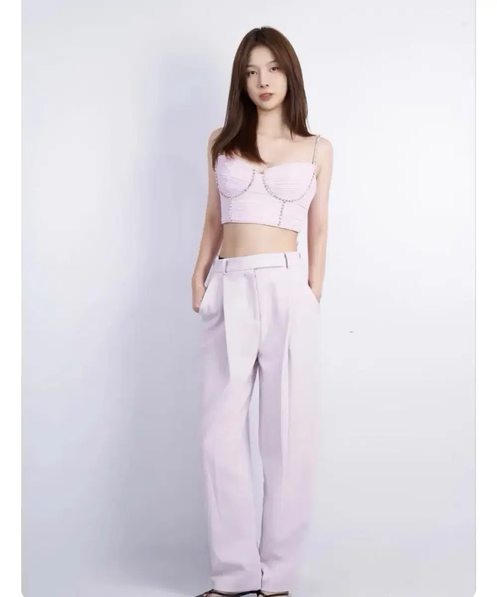 Authentic Self-Portrait Cubic Top and Pants Set