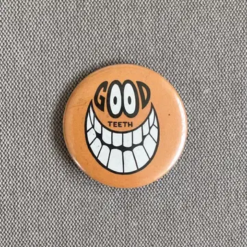 빈티지 GOOD TEETH 스마일 캔뱃지
