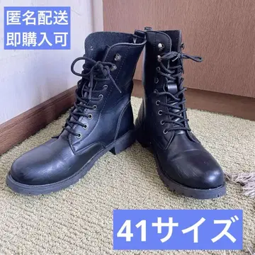 블랙 워크 부츠 레이스업 [익명 배송]