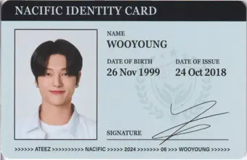 ATEEZ DEAR YOUTH 우영 NACIFIC