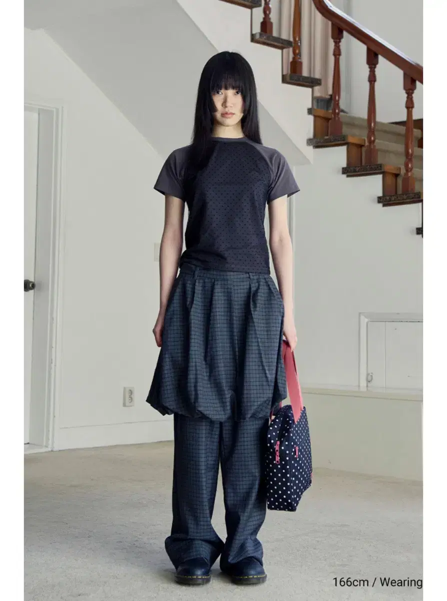 Nice Ghost Club ffats Check Balloon Layered Skirt Pants