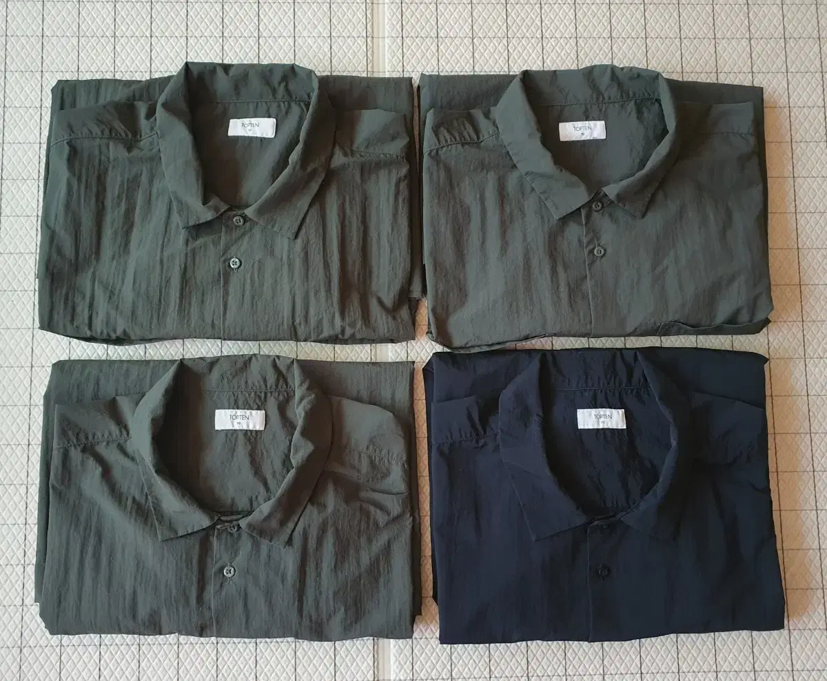Like new Topten Nylon Outerwear-style Short-Sleeve Shirt, Khaki, Size 110