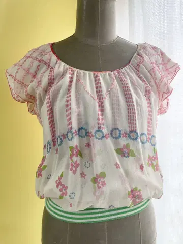 가격 인하! 골동품! TSUMORI CHISATO 실크 100% 블라우스