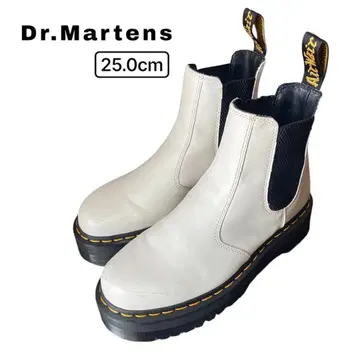 Dr.Martens 사이드 고어 부츠 25.0cm 화이트 UK6