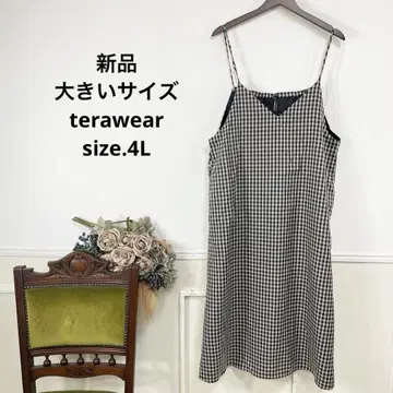 새상품 빅 사이즈 terawear 체크 원피스 17호