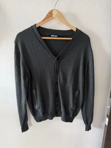 DKNY 다크 그레이 가디건 XL