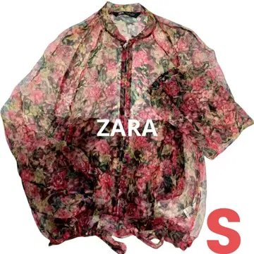 ZARA 오간자 꽃무늬 시어 자켓 봄/여름 레이어드