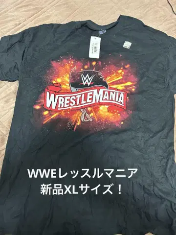 새상품급 XL! WWE 레슬 매니아 티셔츠 블랙 wrestle mania