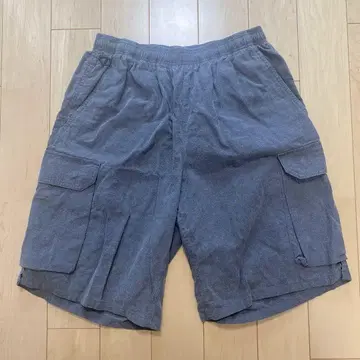 BAL / 면 리넨 카고 쇼트 / 블랙