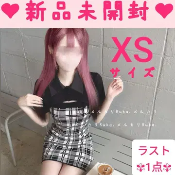 블랙 XS [미개봉 새상품] 체크 앙상블 원피스 SJJ0256MC