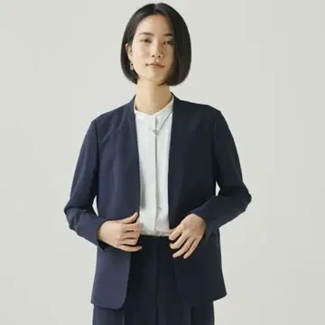 완판템! PLST 플라스테 브러쉬드 백 컬러리스 자켓 블랙