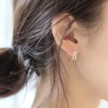 미사용 새상품 느와르 푸페 K10 후프 귀걸이