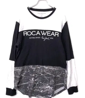 ROCAWEAR 2010s 스트릿 힙합 구제 의류 절개 롱 T