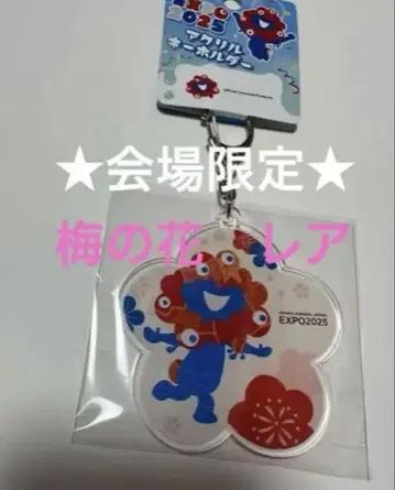 만국박람회 한정판 매실꽃 모양 키링 클레어 핑크 일본풍 패턴