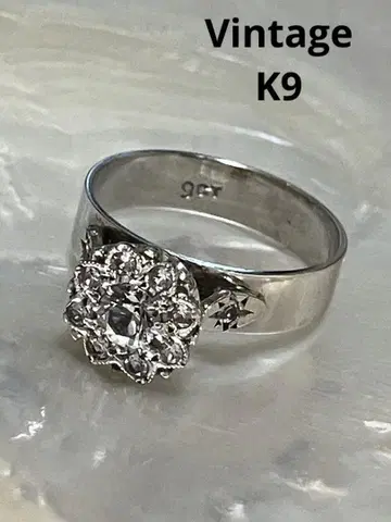 빈티지 K9 WG 화이트 골드 반지