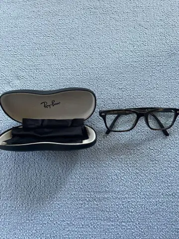 Ray-Ban 블랙 프레임 UV 차단 안경 케이스 포함